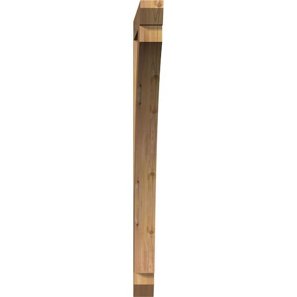 Thorton Slat Smooth Bracket, Western Red Cedar, 3 1/2W X 42D X 48H